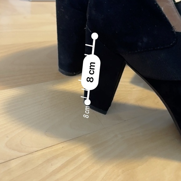 Black Suede  Mary Jane Heels - Picture 4 of 6